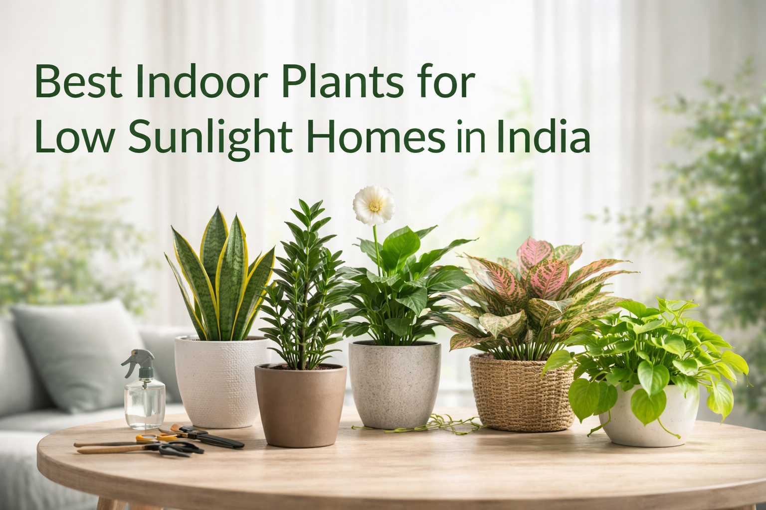 Best Indoor Plants for Low Sunlight Homes in India
