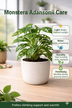Monstera Adansonii (Swiss Cheese Plant) — Lusherra Indoor Foliage Collection