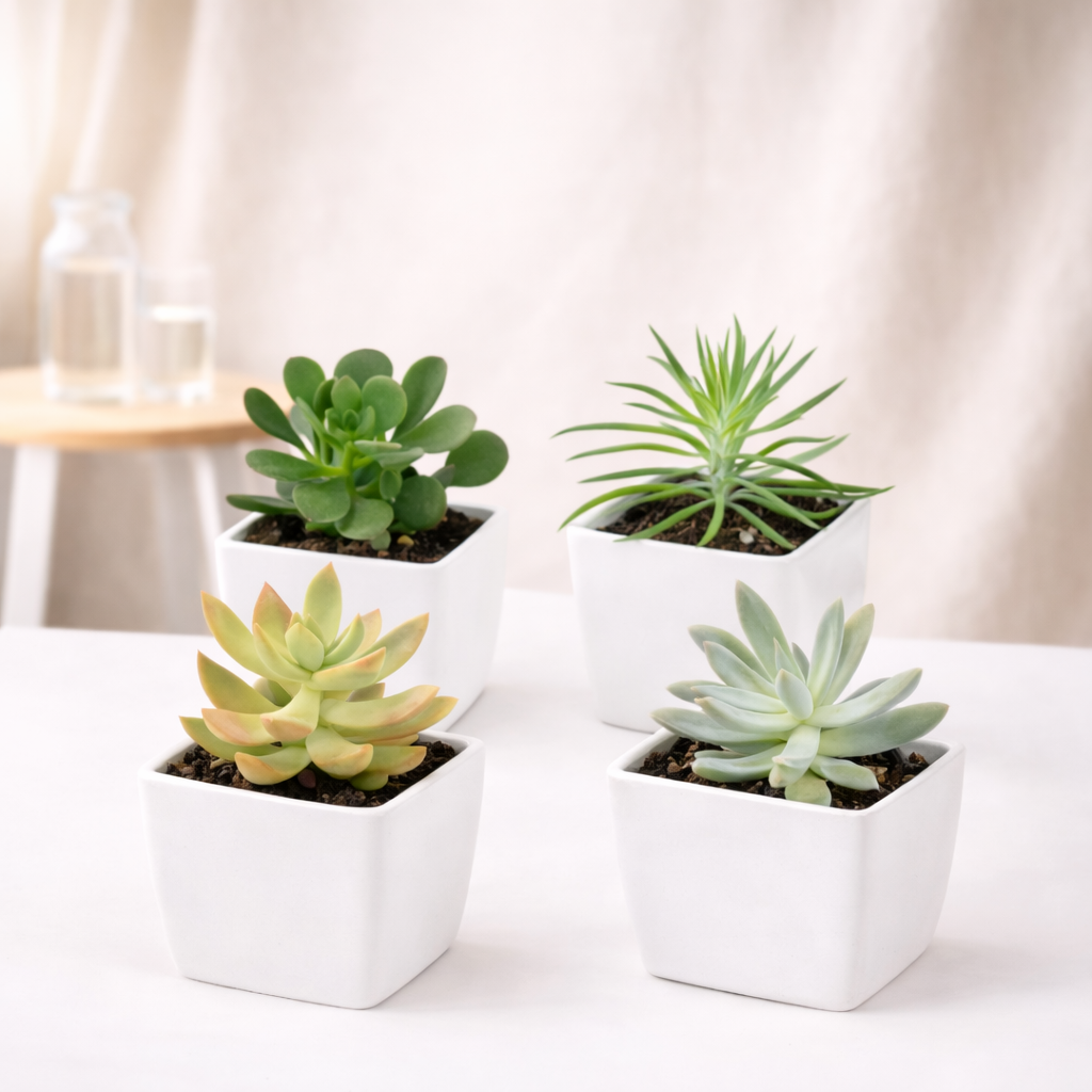 Top 4 Die-Hard Succulents Pack by Lusherra